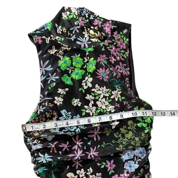 REVOLVE AFRM Sleeveless Mockneck Midi Bodycon Black Floral Size Medium NWT - Picture 8 of 10